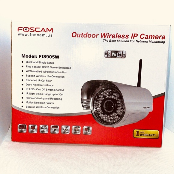 Foscam FI8905W Outdoor Bullet Wireless IP Camera - NOB - Picture 1 of 5